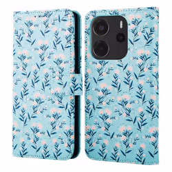 Étui de téléphone portefeuille Design Xiaomi Redmi Note 14 (4G) Blue Flowers imoshion