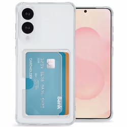 Coque silicone avec porte-cartes Samsung Galaxy S25 Edge Transparent imoshion