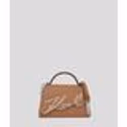Sac Bandoulière - KARL LAGERFELD - K/SIGNATURE - Cuir de vache - Marron - 14.5x21.3x10 cm