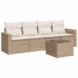 VidaXL 3251025, Crème, Rotin, Verre trempé, 110 kg, Adultes et enfants, 550 mm, 550 mm