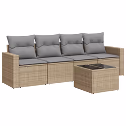 VidaXL 3251026, Gris clair, Rotin, Verre trempé, 110 kg, Adultes et enfants, 550 mm, 550 mm