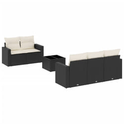 VidaXL 3251033 banc de jardin Rotin, Verre trempé