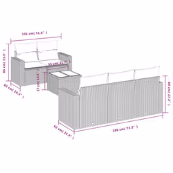 VidaXL 3251033 banc de jardin Rotin, Verre trempé