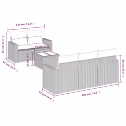 VidaXL 3251040 banc de jardin Rotin, Verre trempé