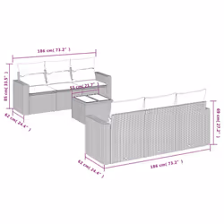 VidaXL 3251042 banc de jardin Rotin, Verre trempé