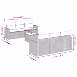 VidaXL 3251043 banc de jardin Rotin, Verre trempé