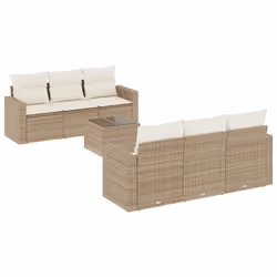 VidaXL 3251045, Crème, Rotin, Verre trempé, 110 kg, Adultes et enfants, 550 mm, 550 mm