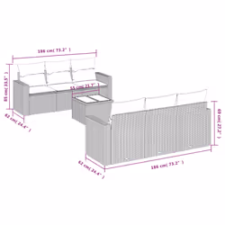 VidaXL 3251047 banc de jardin Rotin, Verre trempé