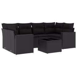 VidaXL 3251052, Noir, Rotin, Verre trempé, 110 kg, Adultes et enfants, 550 mm, 550 mm