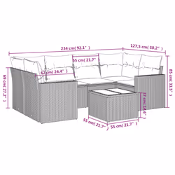 VidaXL 3251055 banc de jardin Rotin, Verre trempé