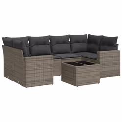 VidaXL 3251057, Gris foncé, Rotin, Verre trempé, 110 kg, Adultes et enfants, 550 mm, 550 mm