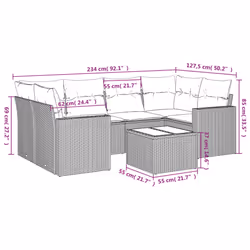 VidaXL 3251057 banc de jardin Rotin, Verre trempé