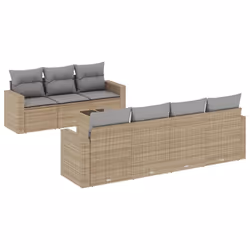 VidaXL 3251066, Gris clair, Rotin, Verre trempé, 110 kg, Adultes et enfants, 550 mm, 550 mm