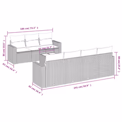 VidaXL 3251067 banc de jardin Rotin, Verre trempé