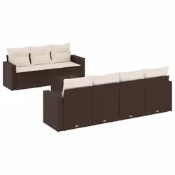 VidaXL 3251070, Crème, Rotin, Verre trempé, 110 kg, Adultes et enfants, 550 mm, 550 mm