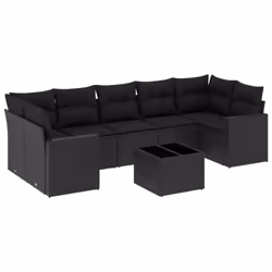 VidaXL 3251072, Noir, Rotin, Verre trempé, 110 kg, Adultes et enfants, 550 mm, 550 mm