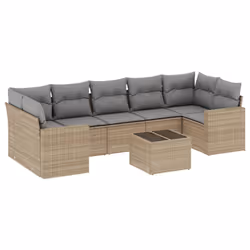 VidaXL 3251076, Gris clair, Rotin, Verre trempé, 110 kg, Adultes et enfants, 550 mm, 550 mm