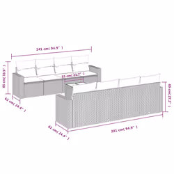 VidaXL 3251082 banc de jardin Rotin, Verre trempé