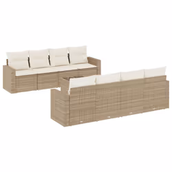 VidaXL 3251085, Crème, Rotin, Verre trempé, 110 kg, Adultes et enfants, 550 mm, 550 mm