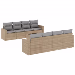 VidaXL 3251086, Gris clair, Rotin, Verre trempé, 110 kg, Adultes et enfants, 550 mm, 550 mm