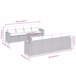 VidaXL 3251090 banc de jardin Rotin, Verre trempé