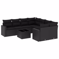 VidaXL 3251092, Noir, Rotin, Verre trempé, 110 kg, Adultes et enfants, 550 mm, 550 mm