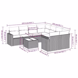 VidaXL 3251096 banc de jardin Rotin, Verre trempé