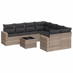 VidaXL 3251099, Gris foncé, Rotin, Verre trempé, 110 kg, Adultes et enfants, 550 mm, 550 mm