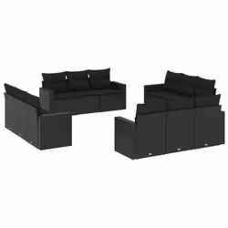 VidaXL 3251102, Noir, Rotin, Acier, 110 kg, Adultes et enfants, 655 mm, 620 mm