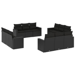 VidaXL 3251102 banc de jardin Rotin, Acier