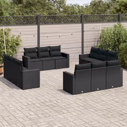 VidaXL 3251102 banc de jardin Rotin, Acier