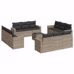 VidaXL 3251109, Gris foncé, Rotin, Acier, 110 kg, Adultes et enfants, 655 mm, 620 mm