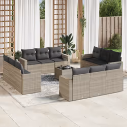 VidaXL 3251109 banc de jardin Rotin, Acier