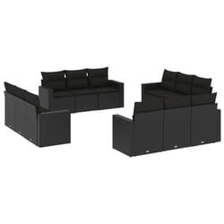 VidaXL 3251112 banc de jardin Rotin, Verre trempé
