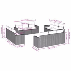 VidaXL 3251112 banc de jardin Rotin, Verre trempé