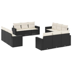 VidaXL 3251113 banc de jardin Rotin, Verre trempé