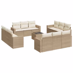 VidaXL 3251115, Crème, Rotin, Verre trempé, 110 kg, Adultes et enfants, 550 mm, 550 mm