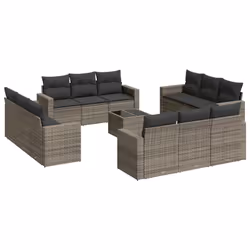 VidaXL 3251117, Gris foncé, Rotin, Verre trempé, 110 kg, Adultes et enfants, 550 mm, 550 mm