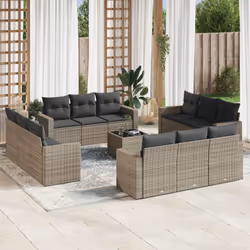 VidaXL 3251117 banc de jardin Rotin, Verre trempé