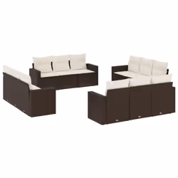 VidaXL 3251120, Crème, Rotin, Verre trempé, 110 kg, Adultes et enfants, 550 mm, 550 mm