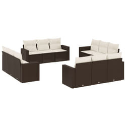 VidaXL 3251120 banc de jardin Rotin, Verre trempé