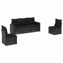 VidaXL 3251122, Noir, Rotin, Acier, 110 kg, Adultes et enfants, 655 mm, 620 mm