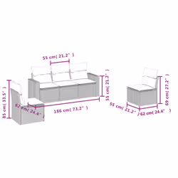 VidaXL 3251125 banc de jardin Rotin, Acier