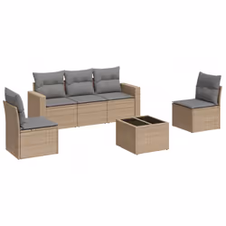 VidaXL 3251136, Gris clair, Rotin, Verre trempé, 110 kg, Adultes et enfants, 550 mm, 550 mm