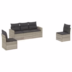 VidaXL 3251139, Gris foncé, Rotin, Verre trempé, 110 kg, Adultes et enfants, 550 mm, 550 mm
