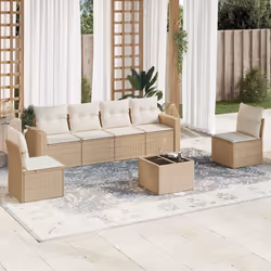 VidaXL 3251145 banc de jardin Rotin, Acier