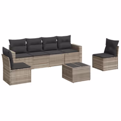 VidaXL 3251159, Gris foncé, Rotin, Verre trempé, 110 kg, Adultes et enfants, 550 mm, 550 mm