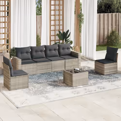 VidaXL 3251159 banc de jardin Rotin, Verre trempé