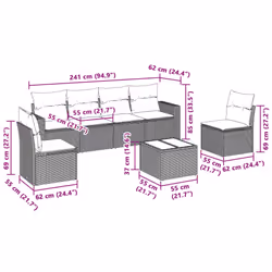 VidaXL 3251159 banc de jardin Rotin, Verre trempé