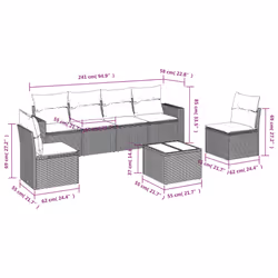 VidaXL 3251160 banc de jardin Rotin, Verre trempé